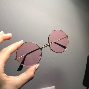 BLULU - ROUND SUNGLASSES (PINK)